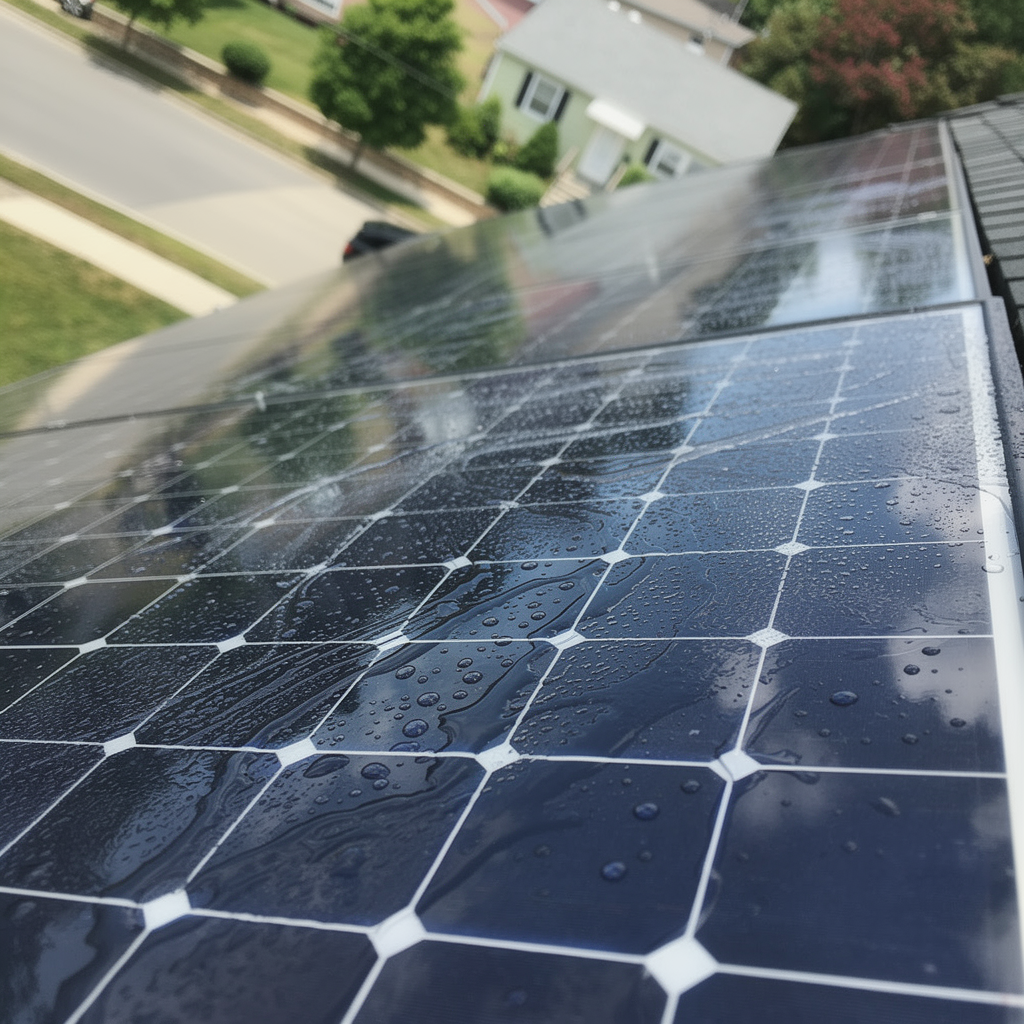 Restored solar panels in Cheshire after cleaning