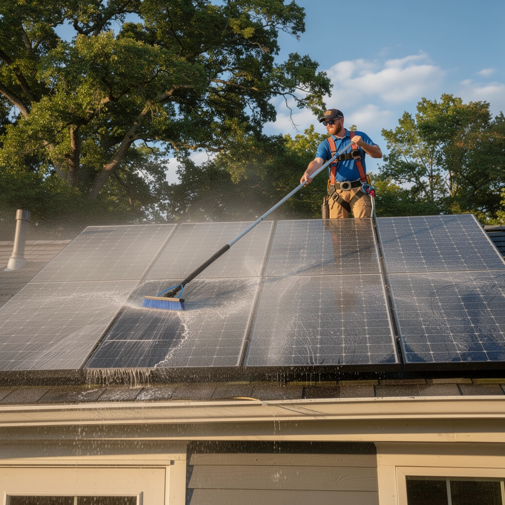 Professional solar panel cleaning in Connecticut